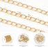 KYUNHOO 32.8FT Light Gold Plated Aluminum Chain Roll with Spool 9mm Wide Rhombus Link Chains Metal Necklace Chains for Jewelry Making DIY Bracelet...