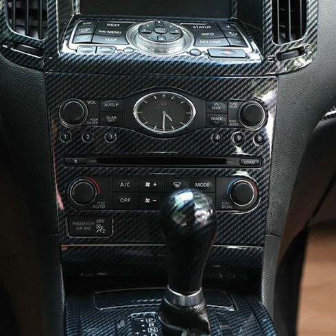 Carbon Fiber Gear Shift Knob Cover Trim Compatible with Infiniti G25 G35 G37 2007-2013 Accessories Interior Center Console Shifter Head Cove Trim...