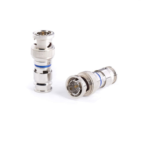 THE CIMPLE CO BNC Compression Connector for RG6 Coaxial Cable - Pack of 10 - Solid Construction with High Grade Metals - Male BNC Connectors for C...