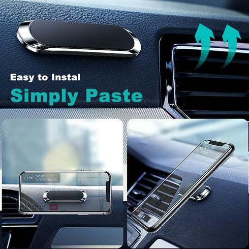 2PCS Magnetic Phone Car Mount with Metal Plates, Car Phone Holder, Universal Mobile Phone Automobile Cradles for Dashboard Air Vent, Suitable for ...