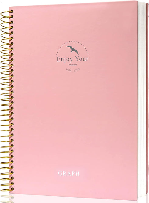 FLYING EAGLE 8.5 x 11 Large Graph Notebook Journal Spiral Graph Grid Notebook 210 Pages Hardcover Graph Notebook Engineering Paper Notebook Graphi...