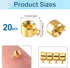20pcs Crimp Beads for Jewelry Making, Gold Spacer Beads Metal Bead Stopper Crimp Charms for Bracelet Necklace Ends Accessories...