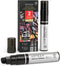 ARTEZA Acrylic Paint Pens, Pack of 2, Black, 3-in-1 Multi-Line Nibs, 5–15 mm Line, UV-Resistant Paint Markers for Rocks, Glass, Metal, and Wood, A...