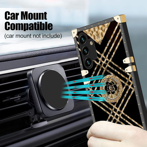 KuDiNi for Samsung Galaxy A13 5G Case, a13 5G/4G/A04S Phone Case for Women Square Case Shockproof TPU Retro Elegant Classic Luxury Edge Full Prote...