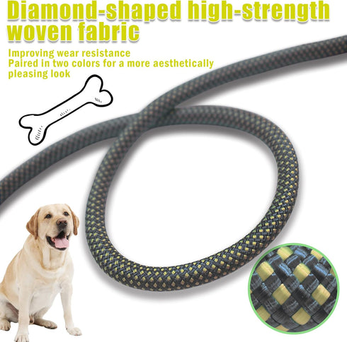 1/2 in Dog Leash for Medium Large Dogs 4ft 6ft 10ft 15ft Heavy Duty Dog Leash Two Color Slip Leash for Dog Training Long Leash for Dogs Outside Up...