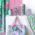 Lilly Pulitzer Cute Lunch Bag for Women, Large Capacity Insulated Tote Bag, Blue Mini Cooler with Storage Pocket and Shoulder Straps, Best Fishes...