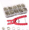 BIOUU 100 Sets of Metal Snaps Buttons,Metal snap Buttons with Fastener Pliers Tool kit, Snap Prong for Clothing Leather Sewing....