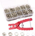 BIOUU 100 Sets of Metal Snaps Buttons,Metal snap Buttons with Fastener Pliers Tool kit, Snap Prong for Clothing Leather Sewing....