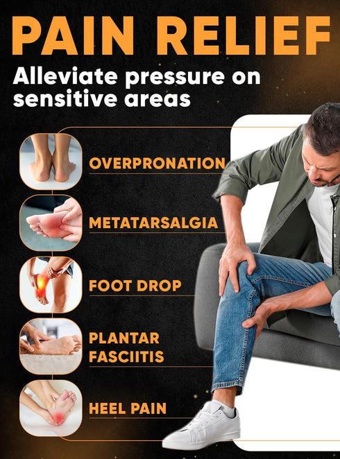 (2024) Premium High Arch Insoles for Ultimate Support - Plantar Fasciitis - Comfort for Foot Pain Relief - Anti-Fatigue - Orthotic Shoe Sole Inser...