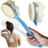 2in1 Shower Brush with Loofah - Long Handle Back Scrubber Brush Exfoliating Skin Bath Mesh Sponge Back, Body, and Feet, Soft Massage Bristles for ...