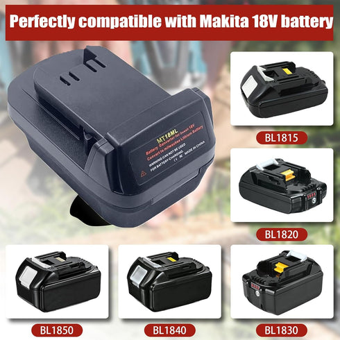 for Makita to Milwaukee? Battery Adapter compatible with Makita 18V lithium battery BL1815 BL1820 to replace for Milwaukee 18V Lithium Battery 48-...