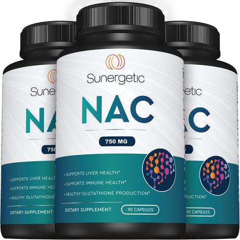 Premium NAC Supplement N-acetyl Cysteine – 750mg Per Capsule – Supports Liver, Detox Immune, Cellular & Respiratory Health – 90 N acetyl Cysteine ...