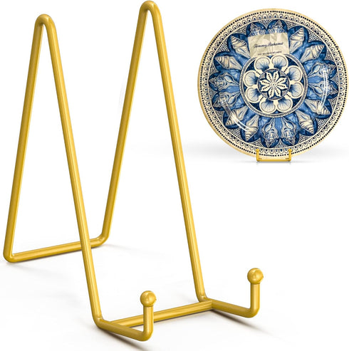 TR-LIFE 8 Inch Large Plate Stands for Display - Metal Plate Holder Display Stand + Frame Holder Stand for Picture, Decorative Plate, Platter, Plaq...