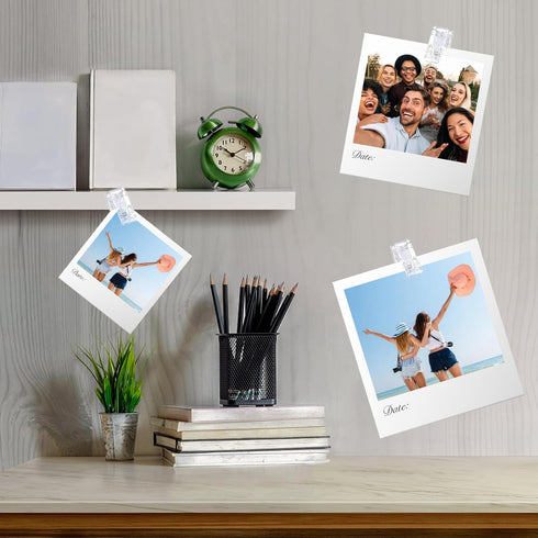 30pcs Transparent Self Adhesive Clips - Ideal for Wall Tapestry, Photo, and Poster Hanging...