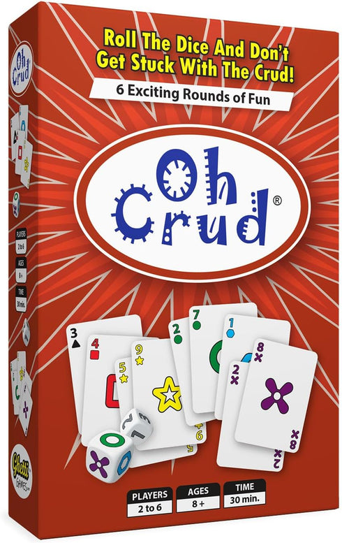 Oh Crud Card and Dice Game, Family Game for 2-6 Players, Adults, Teens, Kids, Easy-to-Learn, Strategy, Great for Friends and Families - Ghetti Gam...