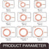 Pack-200 Automobile Copper Flat Gasket Assortment Combination Set, Engine Oil Pan Sealing Gasket, M5 M6 M8 M10 M12 M14 Multi-Specification Metric ...