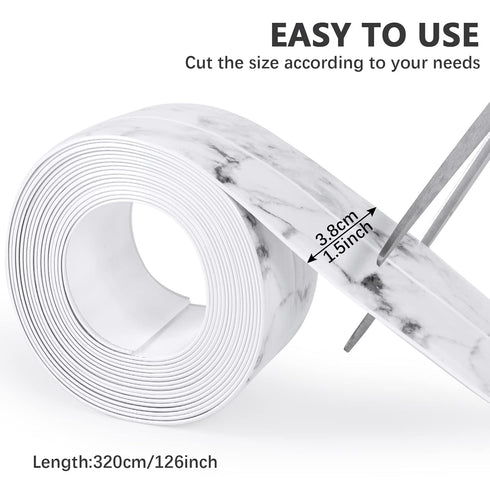 2 Packs Caulk Tape Waterproof Self Adhesive, Bathtub Caulk Strip Sealant Tape Sealing Strip for Kitchen Countertop, Sink, Bathroom, Toilet, Floor ...