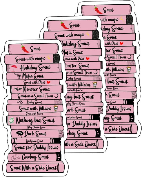 (3pcs) Smut Bookish, Kindle Sticker Types of Smut, Book Stickers for Kindle, Bookish Reading Kindle Stickers, Reading Stickers for Kindle, Booktok...