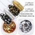 Holographic Gold Silver Nail Foil Glitter Flakes 3D Sparkly Aluminum Foil Flake Mirror Powder Nail Art Supplies Irregular Foil Glitter Chip Nail D...