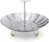 Steamer Basket, 3rd Generation Stainless Steel Vegetable Steamer with Extendable Handle for Cooking Food, Folding & Expandable Veggie Steamer Inse...
