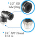 PNEUMATIC Elbow and Straight Combination 1/2 Inch Tube OD x 1/4 NPT Thread Push to Connect Fittings PC-1/2-1/4+PL-1/2-1/4(Pack of 12) (12, 1/2-1/4...