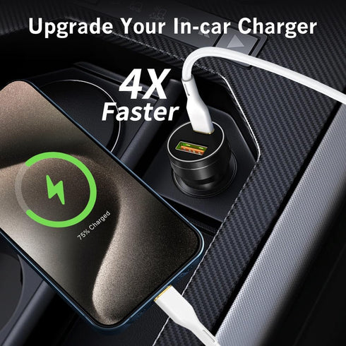 USB C Car Fast Charger, Fast Charging Adapter PD Type C Car Charger Compatible with iPhone15/14/13Pro Max(Black)...