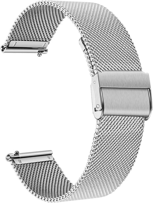 TRUMiRR Band for Garmin Vivomove HR/Vivoactive 6 5 3 Women Men, Mesh Stainless Steel Watch Strap for Venu 2 Plus 43mm / Venu Sq 2 / Forerunner 570...