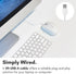 Macally USB Wired Mouse with 3 Button, Scroll Wheel, & 5 Foot Long Cord, USB Mouse for Laptop and Desktop, Computer Mouse Wired Compatible with Ap...