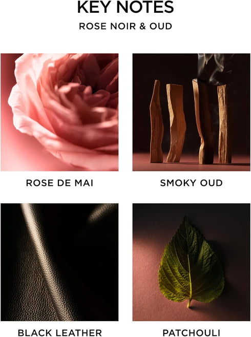 NEST New York Scented Votive Candle, Rose Noir & Oud - 2 oz - Up to 28-Hour Burn Time - Reusable Glass Vessel...