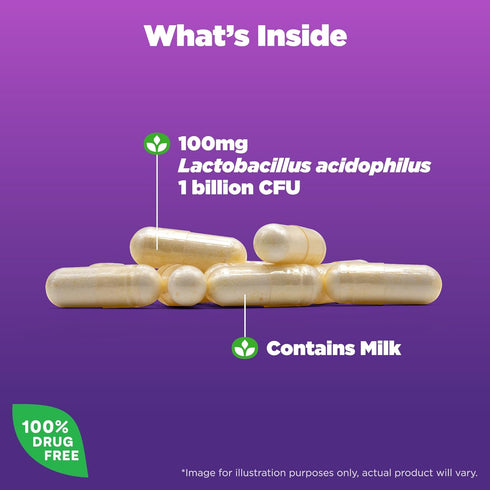 Natrol Acidophilus Probiotic 100mg Capsules, 100 Count...