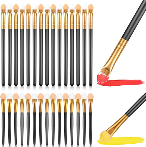30pcs Sponge Applicators Pastel Painting Brushes, Pastel Sponge Detailed Ink Paints Brush Tools for Painting DIY Scrapbooking Cards Making (4.4in,...