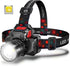 Rechargeable Super Bright LED Headlamps - Mechanical Rotational Zoom, 90°Angle Adjustable, USB Head Lamp with Power Bank - High Lumen - Waterproof...