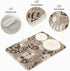 Coffee Mat Coffee Cup Drying Mat Coffee Maker Mat for Counter tops,Coffee Lover Microfiber Dish Drying Mats Medium Brown Kitchen Spill Mat 16x18 I...