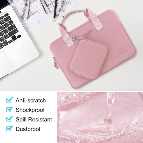 Hseok Elastic Laptop Case 12.9 13 inch Sleeve Handbag with Small Case for 13 inch MacBook Air/Pro M2/M1, 12.9" iPad Pro 6th/5th/4th/3rd Gen, XPS13...
