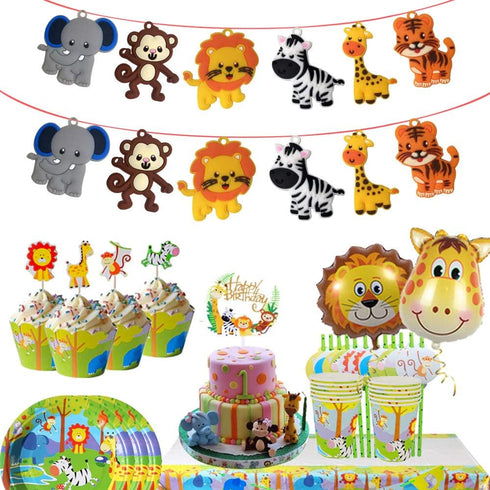 iMagitek 24 Pack Jungle Safari Animal Keychains, Kids Party Bag Fillers, School Carnival Rewards, Jungle Safari Baby Shower Party Favors...