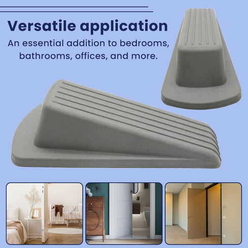 Door Stoppers for Bottom on Floors - for Carpet, Tile, Concrete & Wood - Holds Open & Prevents Lock-Outs - Home Improvement Accessories - Pack of ...