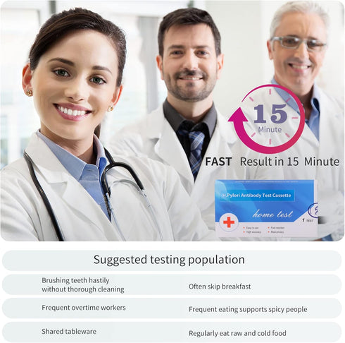Helicobacter Pylori 2 Test Kits, H. Pylori?h. Pylori 10-15 Minutes of Quick Home Testing, The Result is Highly Accurate, Easy to Read and use...