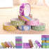 JANYUN 50 Rolls Glitter Washi Masking Tape Set,Great for Bullet Journal DIY Aesthetic Decor Scrapbooking Sticker Masking Paper Decoration Tape Adh...