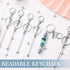 6 Pcs Beadable Keychain Bars Blanks Bead Keychain Metal Beaded Keychain for Pendant DIY Crafts Jewelry Making Gift (Silver)...