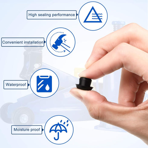 25 Pack 8mm Bottle/Floor Jack Oil Filler Plug Bung, Horizontal Jack Plugs Rubber Reservoir Oil Filler Plug, Horizontal Hydraulic Top Pressure Rod...