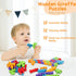 LovesTown Giraffe Wooden Puzzle, 26PCS Jigsaw Puzzle Alphabet and Number Blocks Wooden Building Blocks for Kid Preschool...