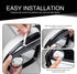 2 PCS Car Rearview Mirror Auxiliary Accessories, 6.69In x 2.16In Waterproof ABS Glass Vehicle Rearview Mirror Rain Eyebrow, Universal Automotive R...
