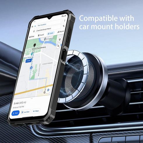 Goodon Designed for Samsung Galaxy A15 Case with Screen Protector - Features Built-in Magnetic Kickstand - Car Mount Holder Compatibility - Protec...