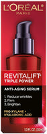 L'Oreal Paris Revitalift Triple Power Anti-Aging Concentrated Face Serum, Hyaluronic Acid and Pro-Xylane, Reduces Wrinkles 1 oz...