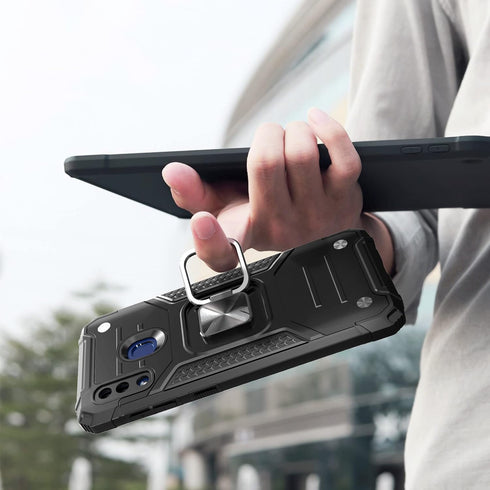 for Galaxy A20 Case with Screen Protector,for Galaxy A30 Case,Shockproof Drop Test Cover with Car Mount Kickstand Lightweight Protective Cover for...