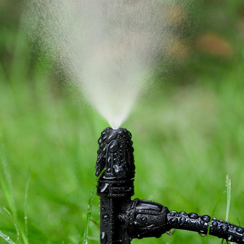 20Pcs Drip Irrigation Spray Emitters?Adjustable 360 Degree Atomizing Nozzles with Lock Barbed for1/4 Tubing Garden Hose Watering System Sprayer Bl...