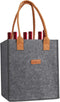 LIFEBEAUTY 6 Bottle Wine Tote Bag, Insulated Thermal Padded Wine Bottle Carrying Cooler Carrier for Travel, Picnic, Great Gift for Wine Lover (Gre...
