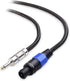 Cable Matters Premium Braided 12AWG 1/4 Inch TS to Speaker Cable 6 ft Compatible with Speakon NL4FC Port...