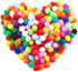 Caydo 400 Pieces 1 Inch 20 Colors Pompoms Arts and Crafts Pom Poms Balls for Hobby Supplies and Creative Craft DIY Material...