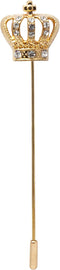 Lapel Pin for Men Elegant Crystal Crown Brooch Costume Pin Shirt Studs Men's Accessories...